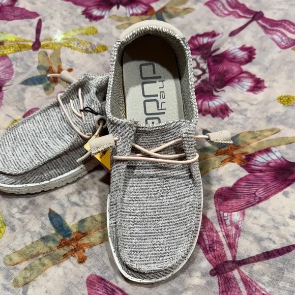 Hey Dude Women's Gray Knit Moccasins - Picture 2 of 7